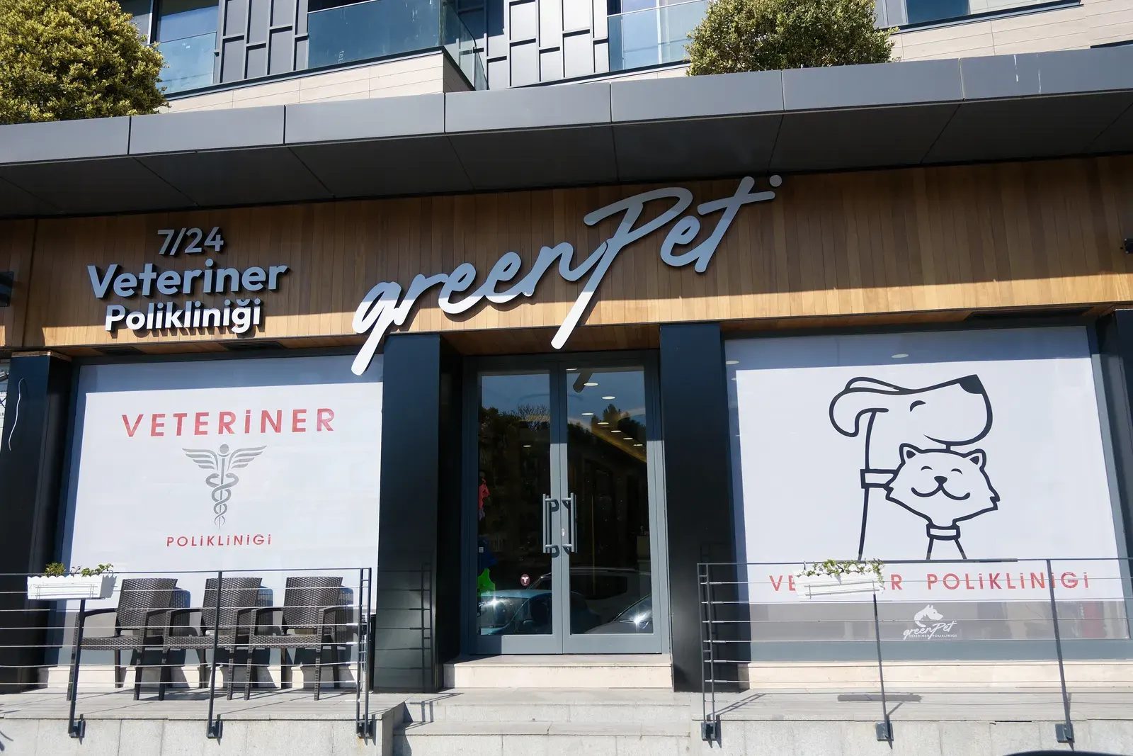 GreenPet Veteriner Polikliniği giriş cephesi